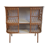 Buffet en rotin et bois