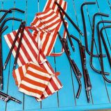 Vintage portable and removable deckchair