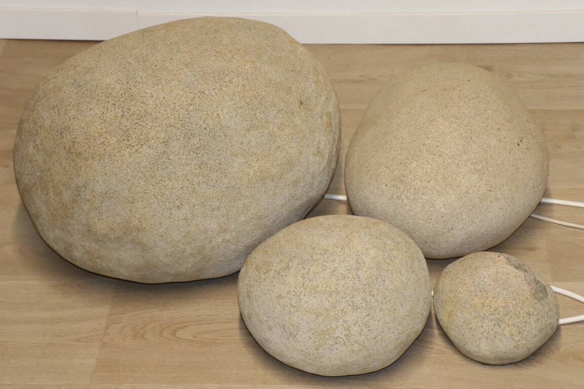Set of 4 “Dora” model rock lamps by André Cazenave for Atelier A, 1960