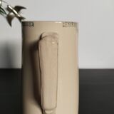 Pichet en faïence beige , porcelaine à feu , années 50