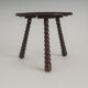 French oak tripod side table attributed to Charles Dudouyt