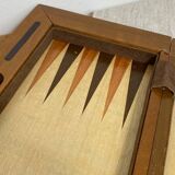 Wooden chess and backgammon set
