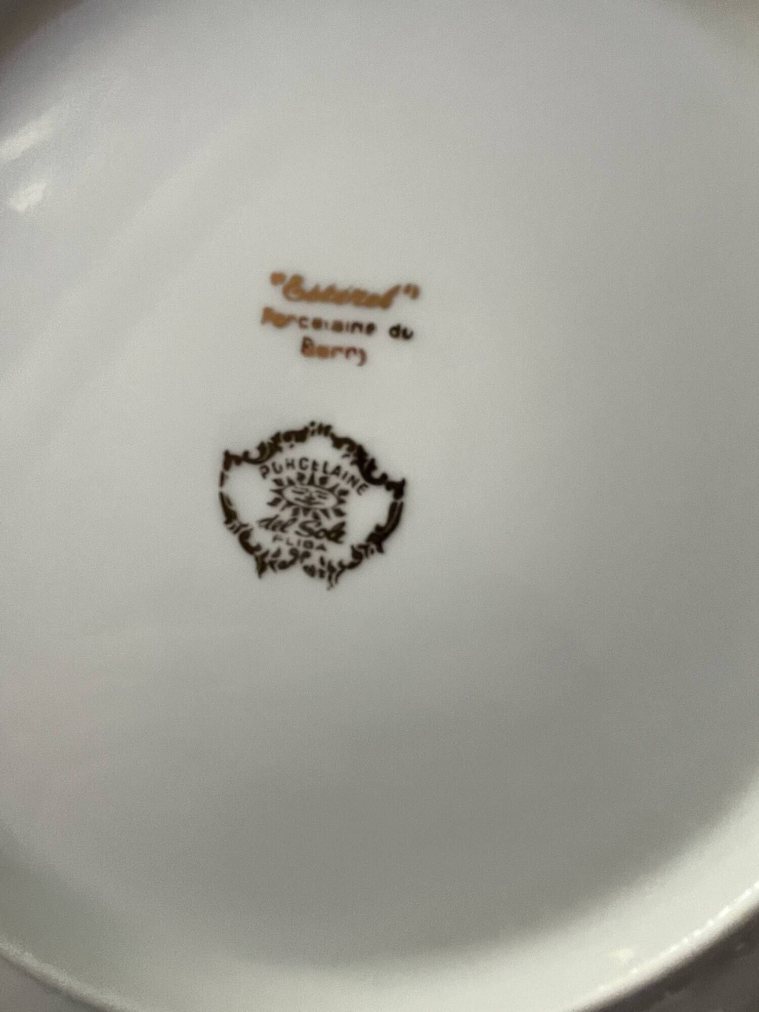 9 plates from Porcelaine du Berry