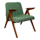 Bunny armchair, 1970s green boucle by J. Chierowski - 2 pieces available