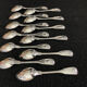 12 cutlery entremets model shell silver metal