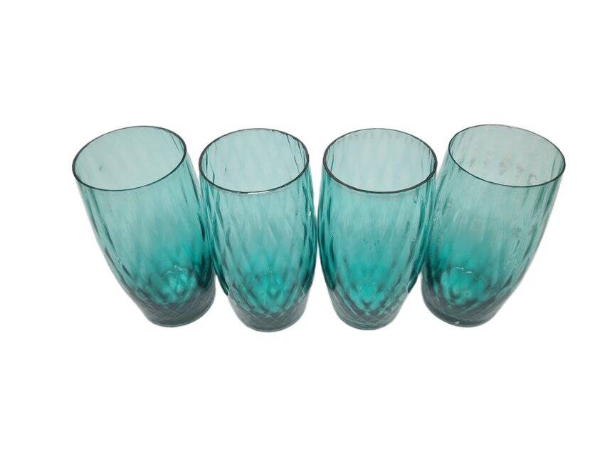 Vintage cocktail glasses by Sarnecki for Krosno Glassworks, Poland, 1970s, set of 4