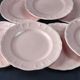Title: 8 vintage Salins flat plates in powder pink – Ø 25.7 cm
