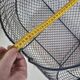 Vintage navy blue metal basket with wooden handle