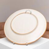 Cream Ceramic Wall Plate from Italy 1980s Studio Ceramics – Hand-Painted, Mid-Century Folk Art