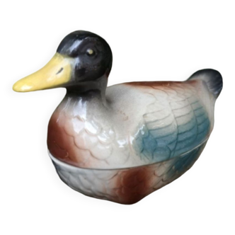Ceramic duck, old Terrine