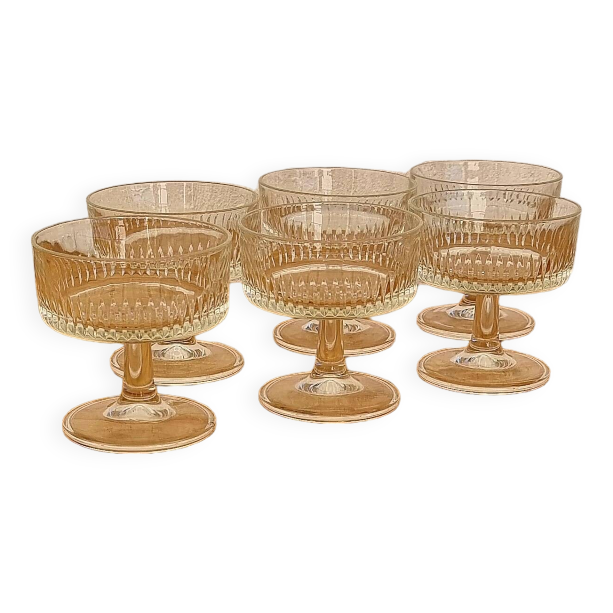 Set of 6 vintage champagne glasses