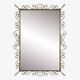Rectangular mirror from the 50s-60s on a brass frame.