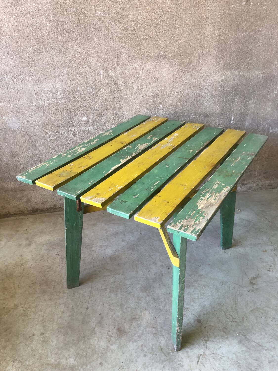 Vintage patinated garden table