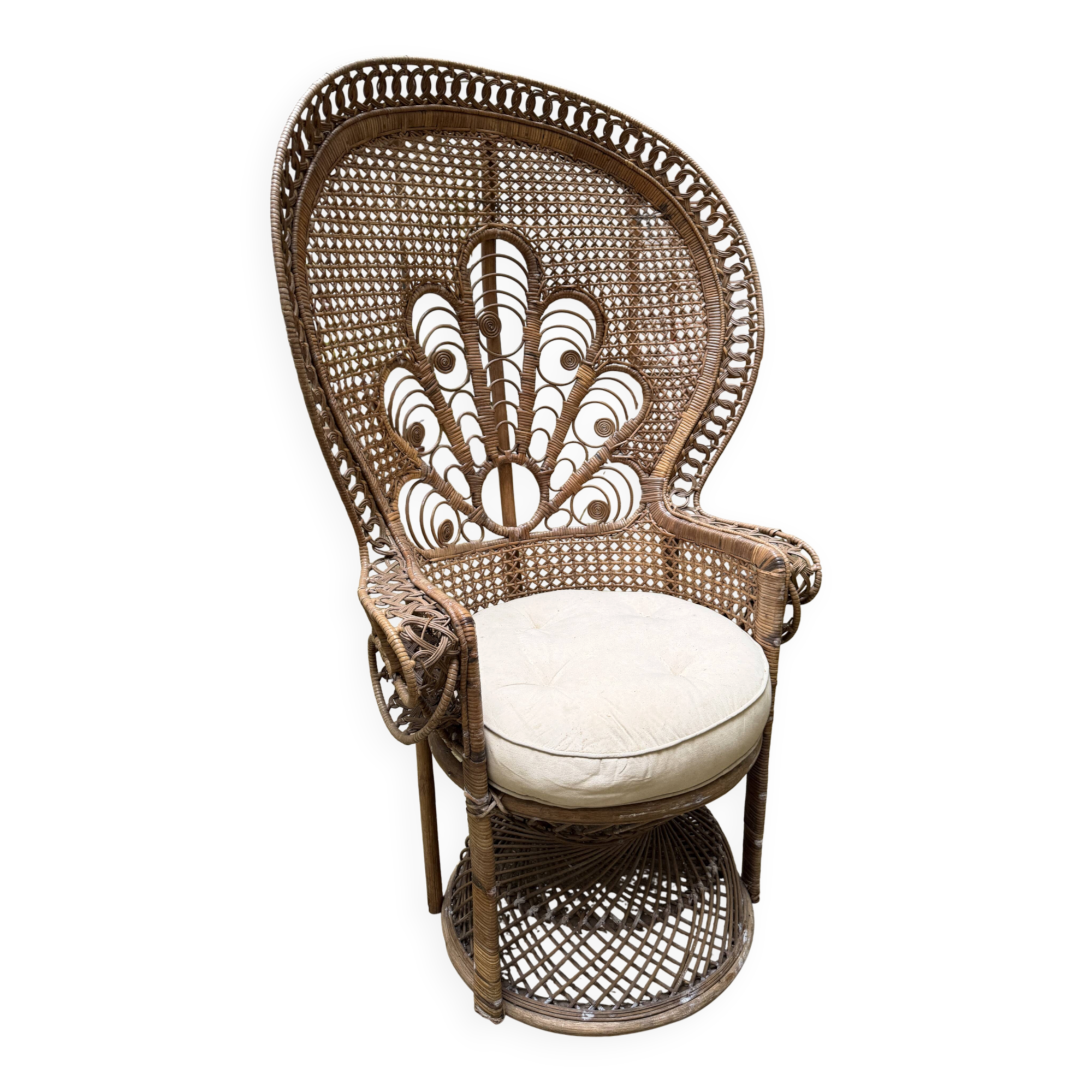 Rattan armchair "Emmanuelle" or peacock