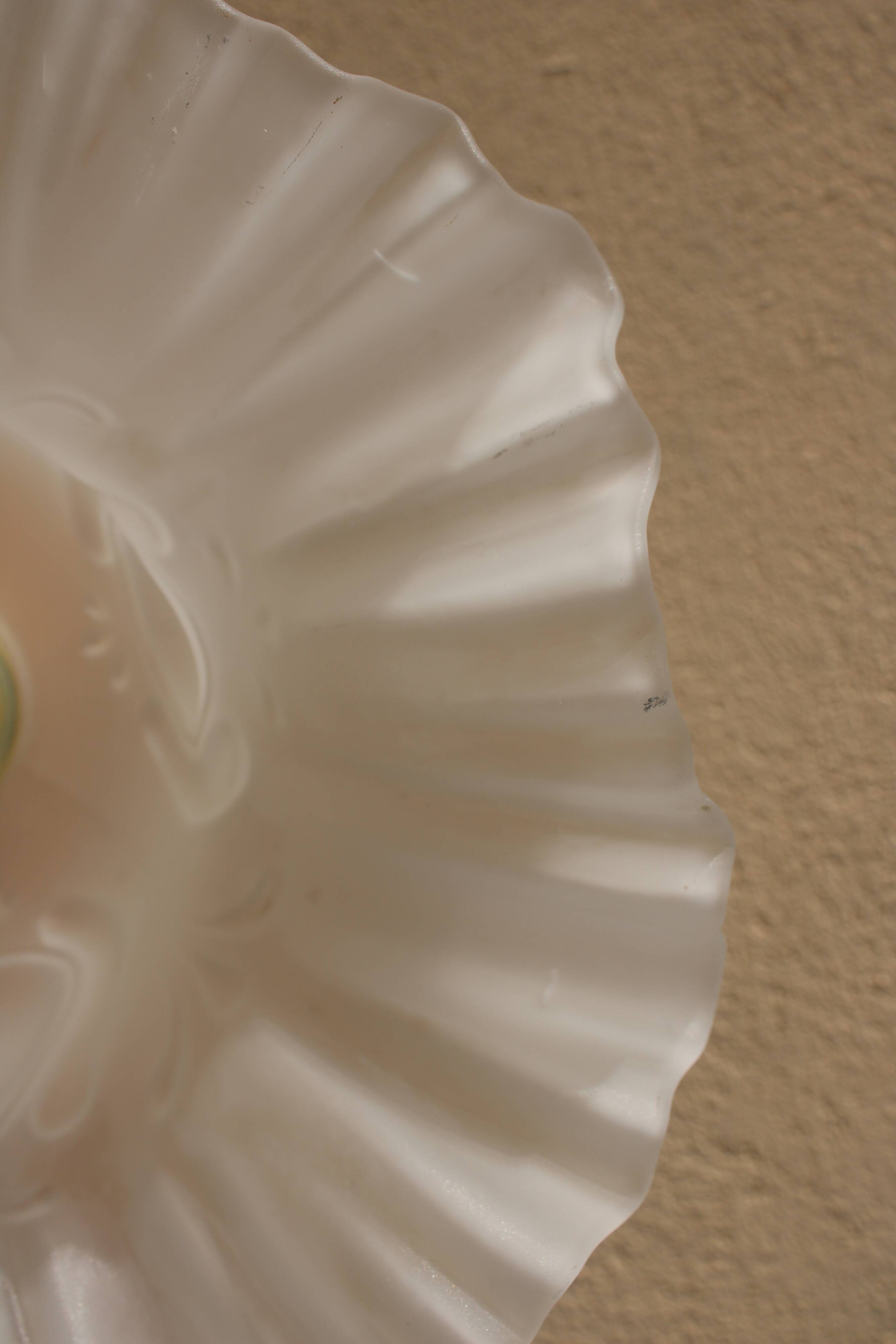 Frosted glass tulip hanging lamp