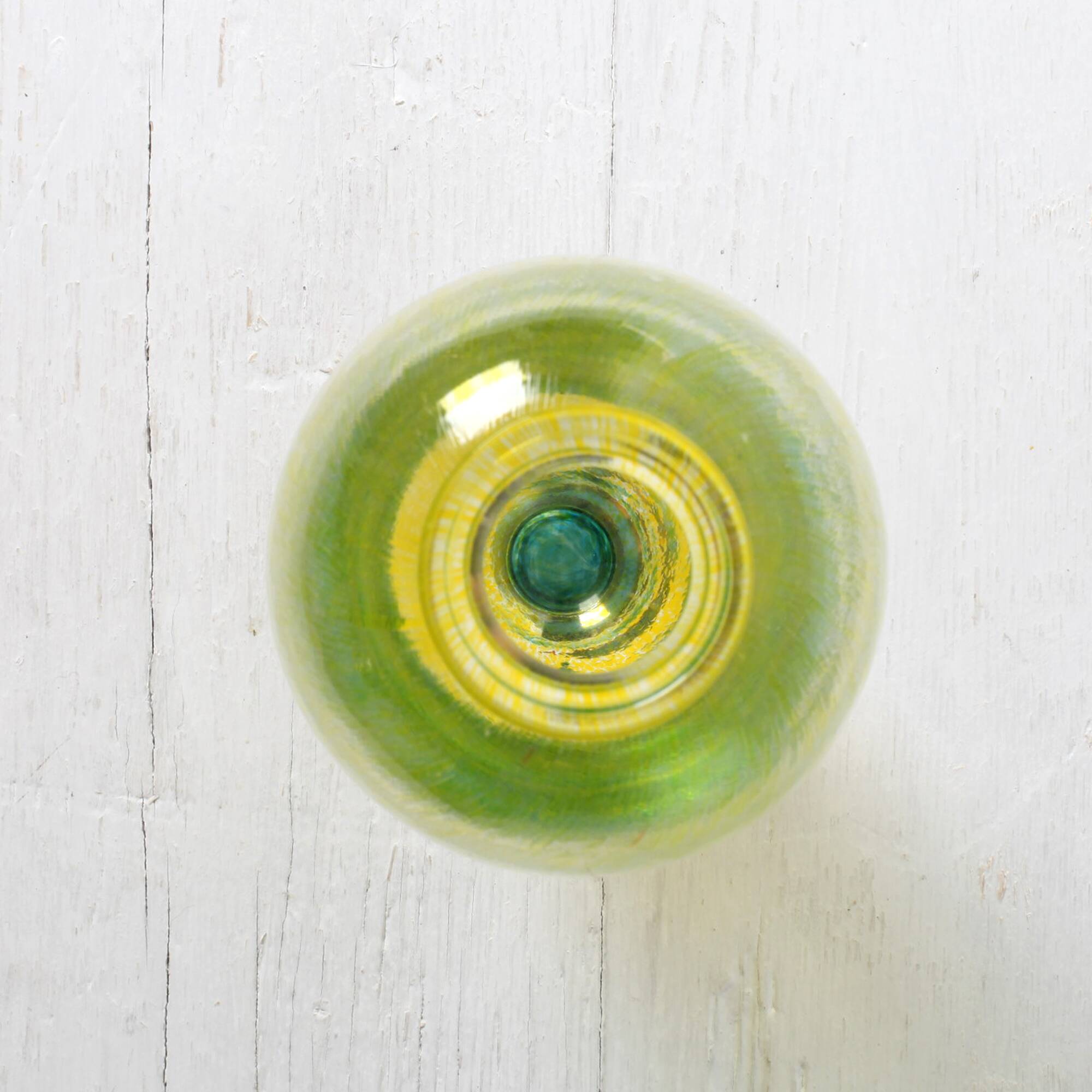 Vintage Swedish Colorful Hand Blown Glass Vase / Lars Sestervik/ Sweden