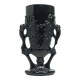 Eclectic vase, black hyalite glass, Ząbkowice, Poland, 1970s