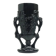 Eclectic vase, black hyalite glass, Ząbkowice, Poland, 1970s