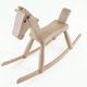Kay Bojesen wooden rocking horse, Danish design toy from the 1970s