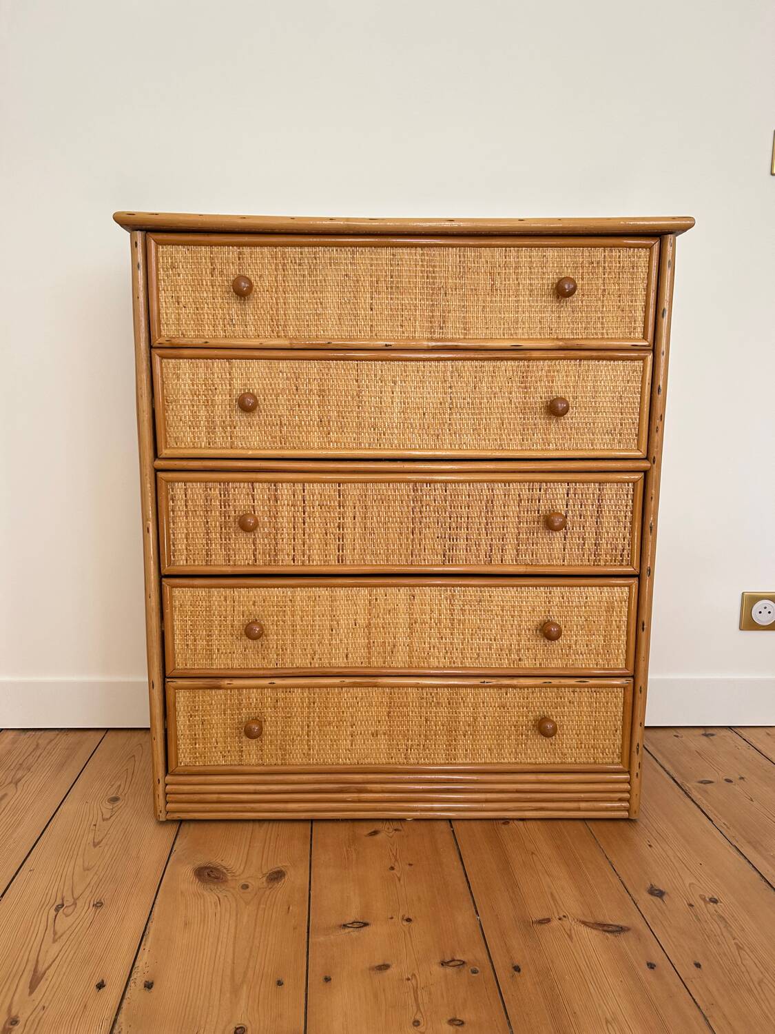 Commode en rotin