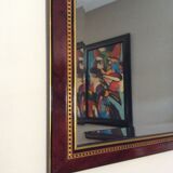 Italian-style wooden beveled mirror