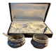 Set of 2 metal salt shakers