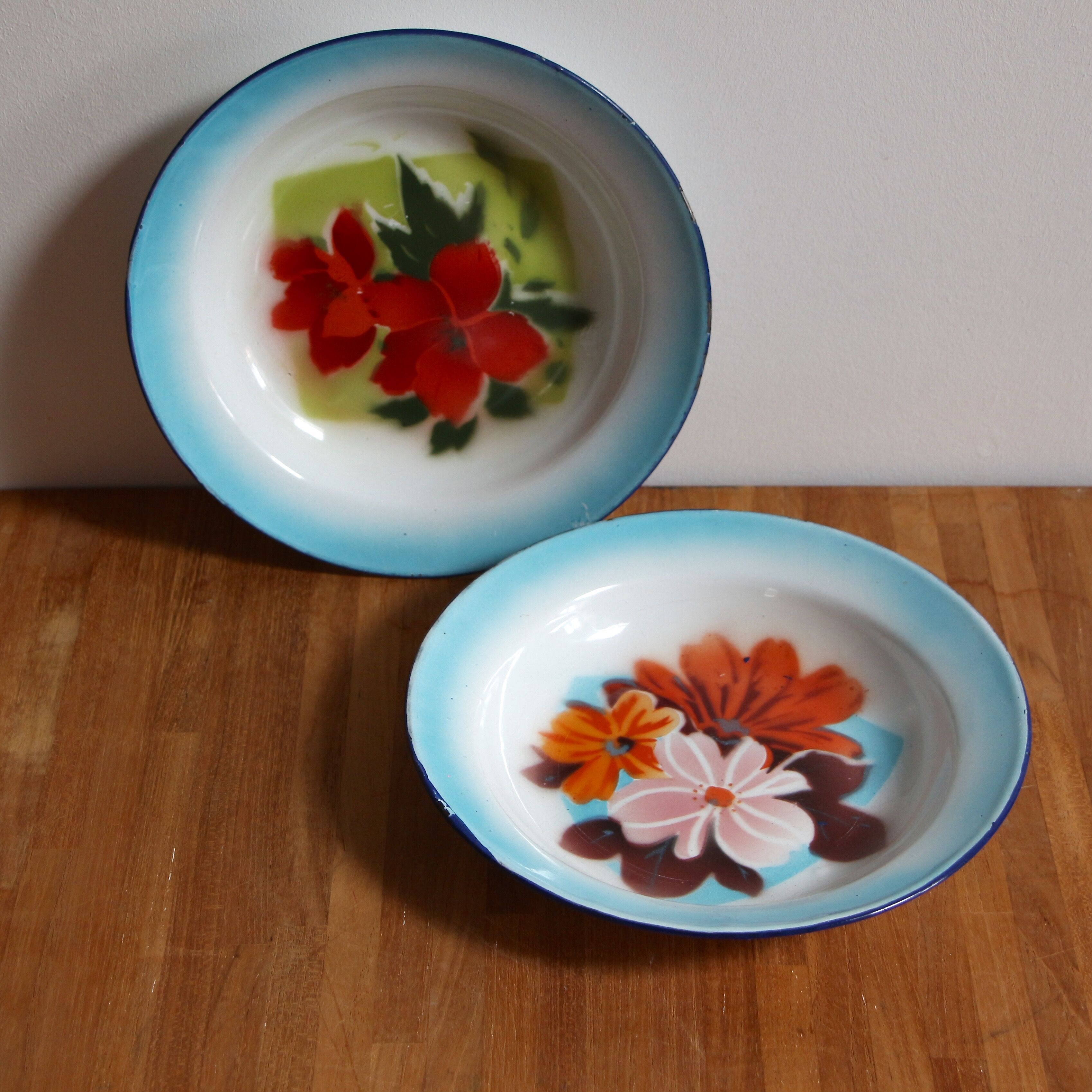 Hollow enamel plates