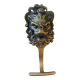 Porte Manteau mural/Patère Tête de Lion Art Déco. En bronze doré/19cm