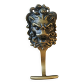 Porte Manteau mural/Patère Tête de Lion Art Déco. En bronze doré/19cm