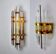 Duo of wall lamps Venini glass from Murano Italy 1970