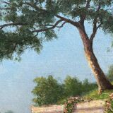 French School of the 20th century, Mediterranean seaside, oil on panel