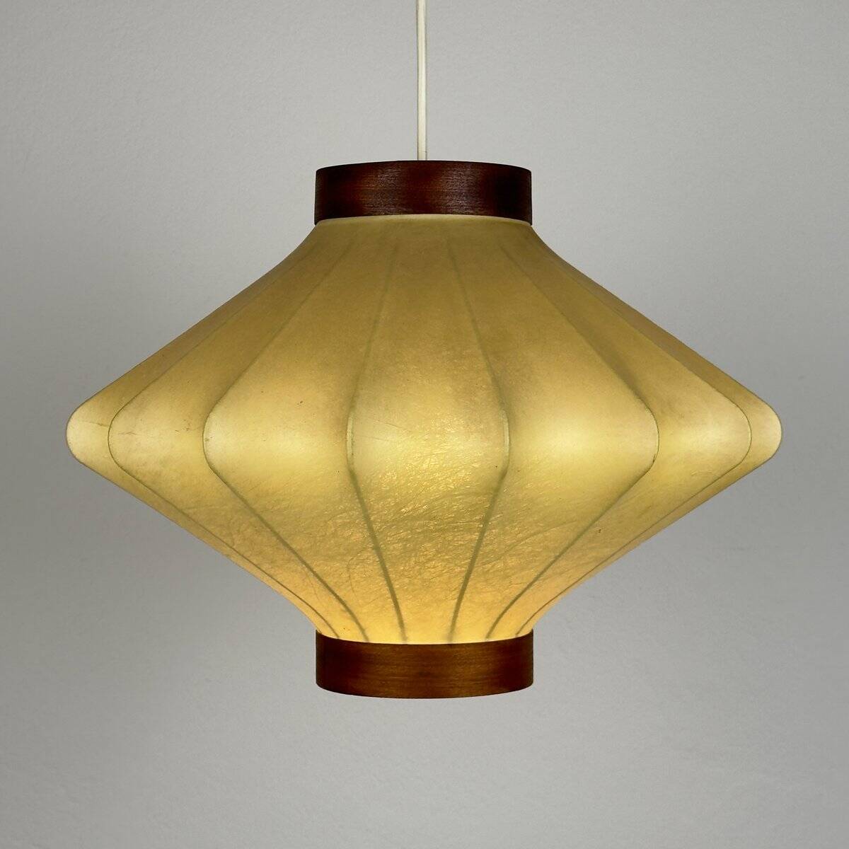 Mid-century modern Italian Cocoon pendant lamp from the 1960s.
