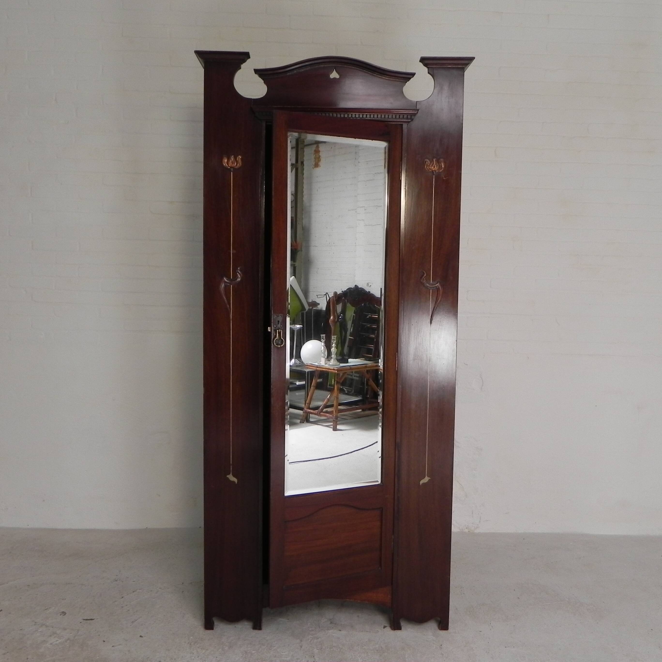 Art Nouveau wardrobe, hanging cupboard