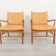 Set of 2 vintage Ole Wanscher chairs | Colonial chair | Leather