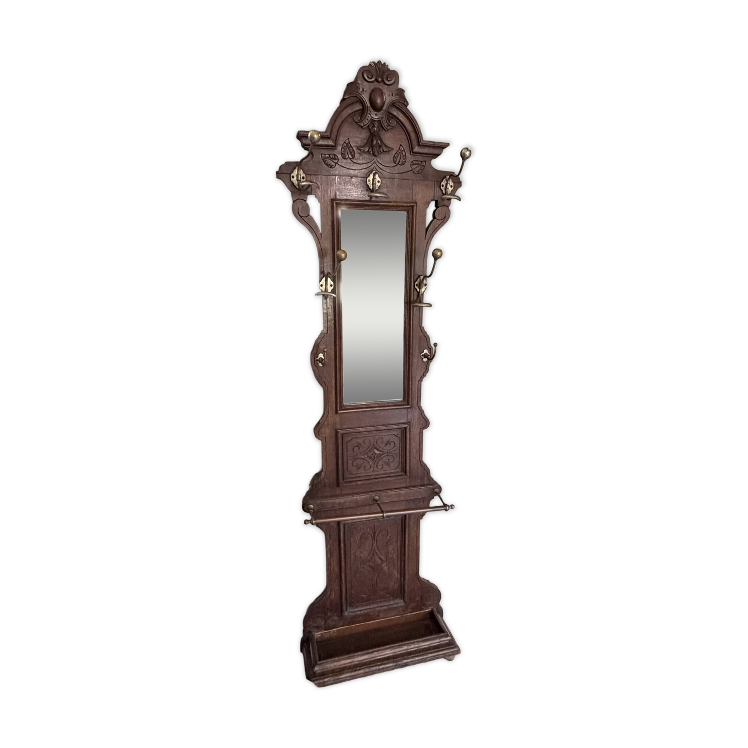 Antique oak carved wardrobe