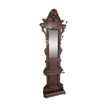 Antique oak carved wardrobe