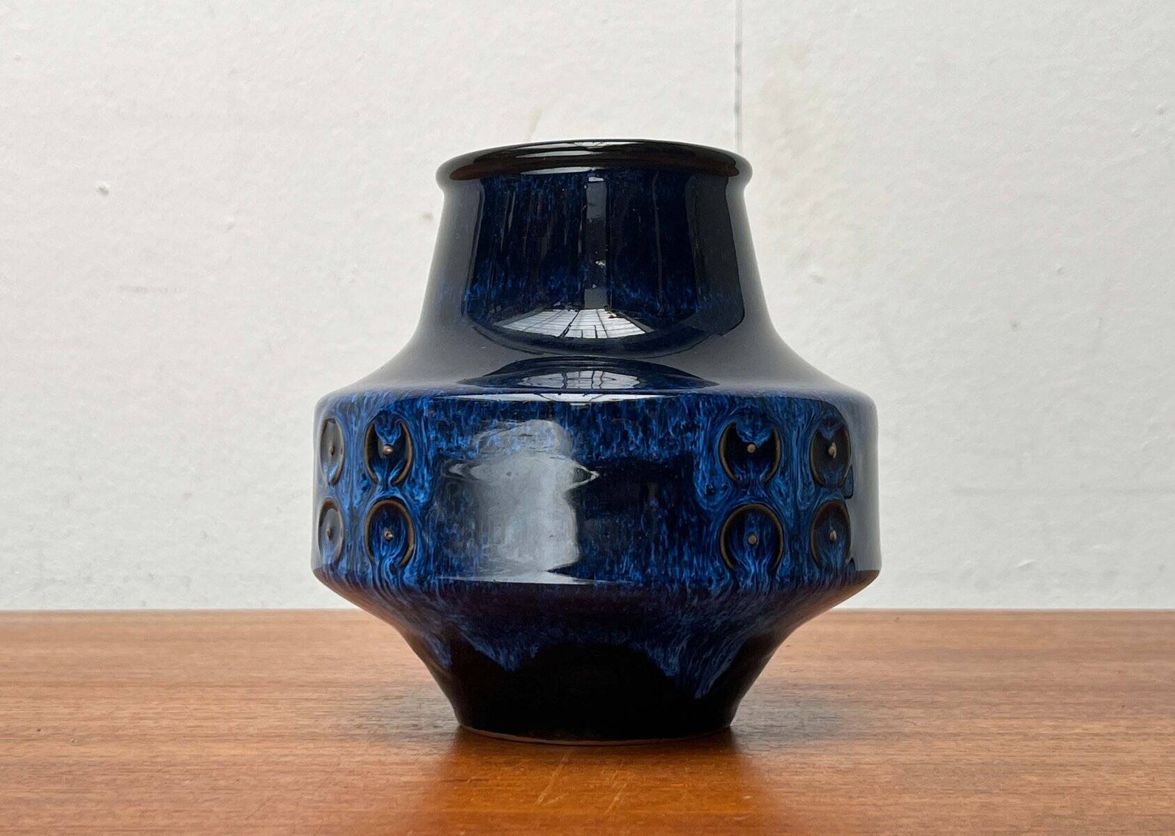 Vintage Japanese workshop pottery vase from Tokoname, 1970s.