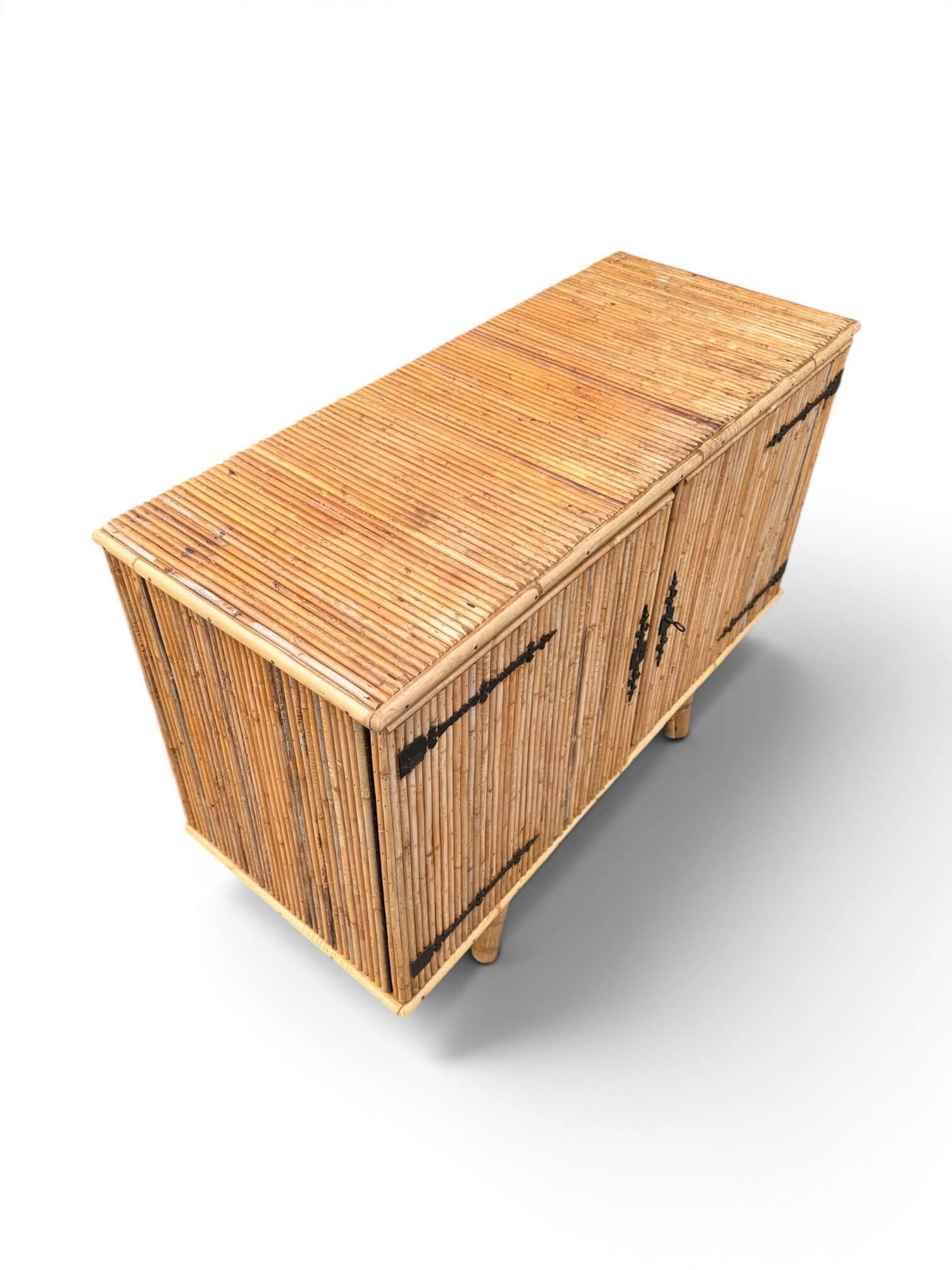 Bamboo and rattan buffet Audoux Minet