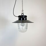 Vintage industrial factory hanging light, 1970s