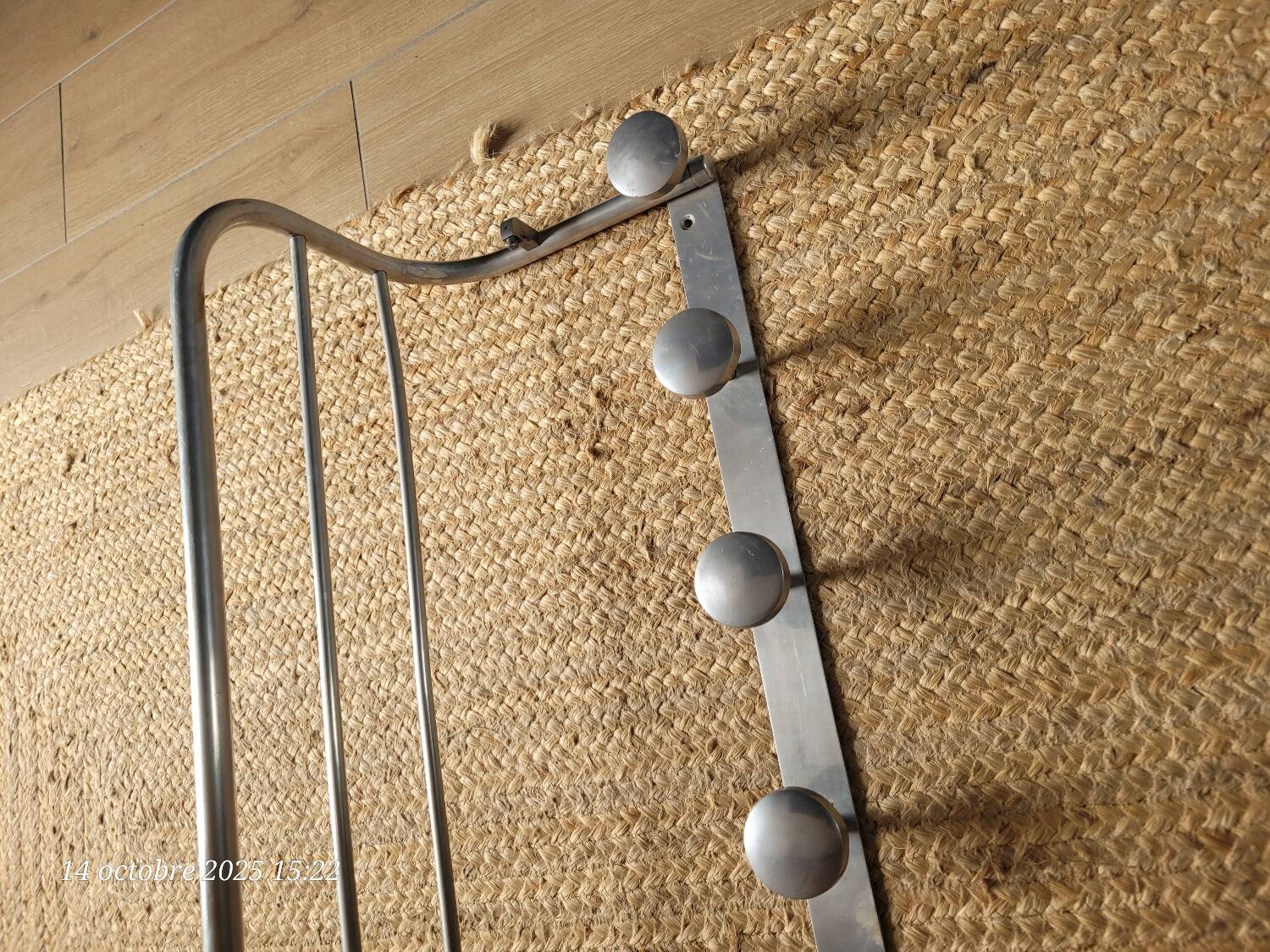 Vintage aluminum coat rack (6 hooks)