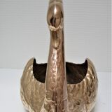 cache brass pot zoomorphic vintage swan