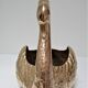 Cache pot laiton zoomorphe cygne vintage