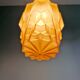 Art Deco Skyscraper type pendant lamp in amber glass, 1920s-30s
