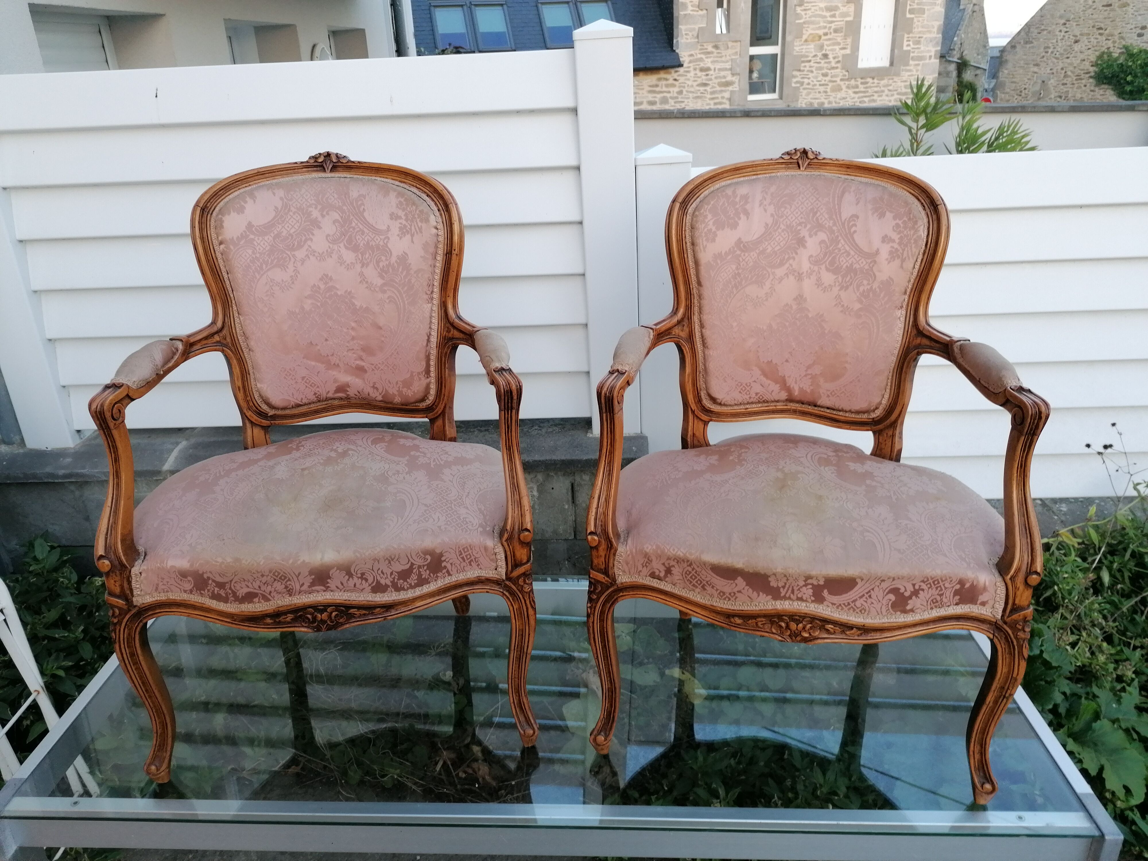 Paire de fauteuils Louis XV
