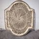 Wall mirror peacock filigree in rattan and wicker