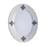 Oval dishes in Mila earthenware (Algeria) Berber motifs, vintage 60s-70s