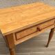 Formica and vintage wood bedside table