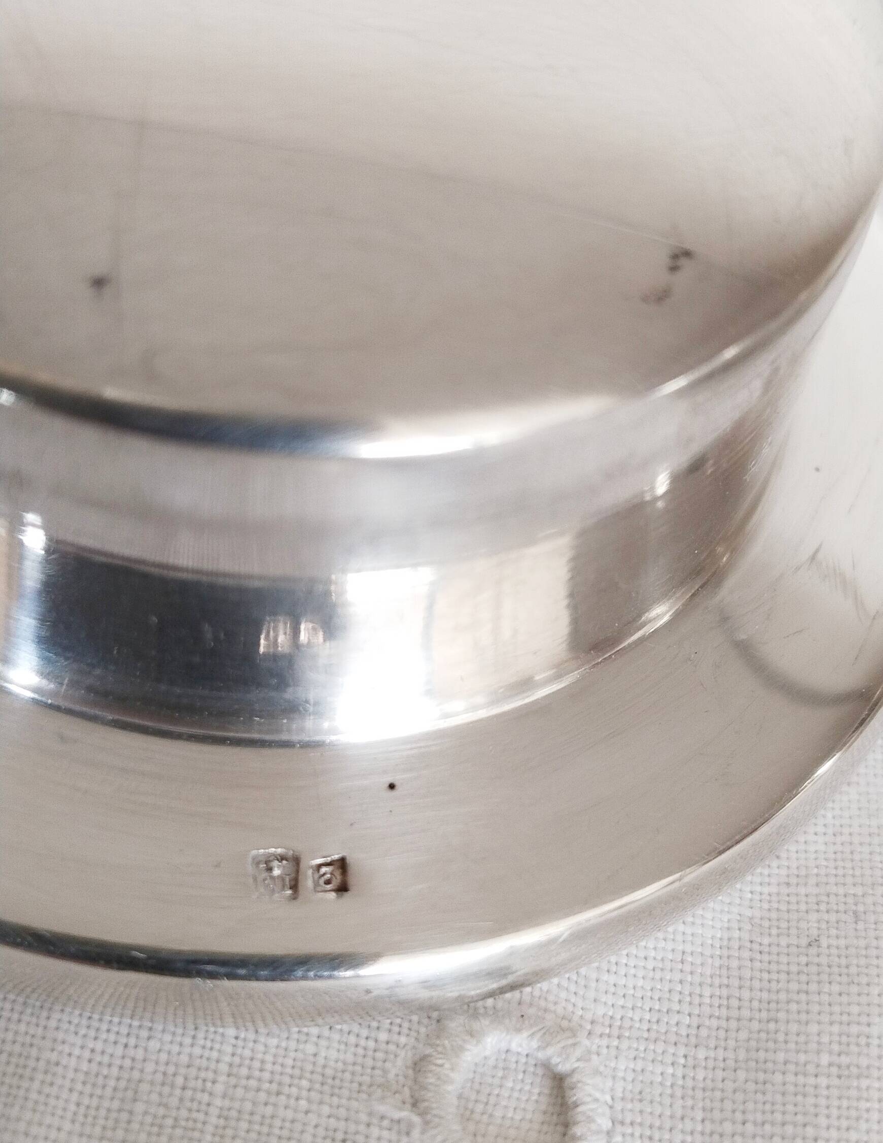 Antique Coquillor Junior butter dish in silver metal