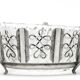 Postmodernist sugar bowl, silver-plated brass, HEFRA, Poland, 1970s