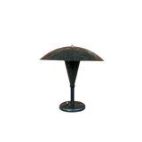 Dark green "Mushroom" office lamp LBd-5, 1960s